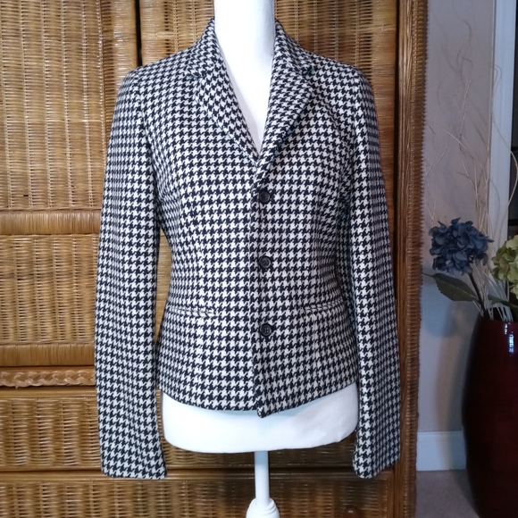 Ralph Lauren Vintage Houndstooth Jacket MEDIUM - Picture 1 of 5